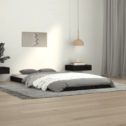 vidaXL Estructura de cama madera maciza de pino negro 100x200 cm
