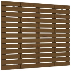 vidaXL Cabecero cama pared madera maciza pino marrón miel 141x3x91,5cm