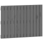 vidaXL Cabecero de cama de pared madera maciza pino gris 82,5x3x60 cm vidaXL Cabecero de cama de pared madera maciza pino gris 82,5x3x60 cm