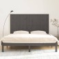 vidaXL Cabecero de cama de pared madera maciza pino gris 185x3x110 cm vidaXL Cabecero de cama de pared madera maciza pino gris 185x3x110 cm