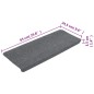 vidaXL Alfombrilla autoadhesiva de escalera 15 uds gris 65x24,5x3,5 cm vidaXL Alfombrilla autoadhesiva de escalera 15 uds gris 65x24,5x3,5 cm
