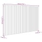 vidaXL Cabecero de cama de pared madera maciza pino gris 185x3x110 cm vidaXL Cabecero de cama de pared madera maciza pino gris 185x3x110 cm