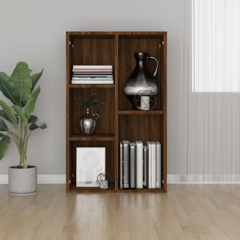 vidaXL Estantería/Aparador contrachapada roble marrón 50x25x80 cm vidaXL Estantería/Aparador contrachapada roble marrón 50x25x80 cm