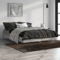 vidaXL Estructura de cama madera contrachapada gris hormigón 135x190cm vidaXL Estructura de cama madera contrachapada gris hormigón 135x190cm