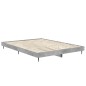 vidaXL Estructura de cama madera contrachapada gris hormigón 135x190cm vidaXL Estructura de cama madera contrachapada gris hormigón 135x190cm