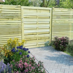vidaXL Puerta de valla madera de pino impregnada verde 100x125 cm 
