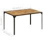 vidaXL Mesa de comedor de madera maciza de mango 140x80x76 cm vidaXL Mesa de comedor de madera maciza de mango 140x80x76 cm