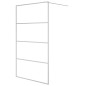 vidaXL Mampara de ducha vidrio ESG transparente plateado 115x195 cm