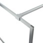 vidaXL Mampara de ducha vidrio ESG transparente plateado 115x195 cm