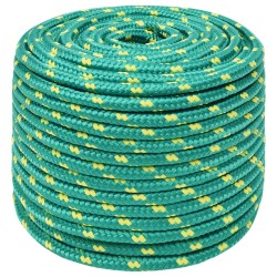vidaXL Cuerda de barco polipropileno verde 12 mm 250 m