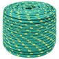 vidaXL Cuerda de barco polipropileno verde 12 mm 250 m