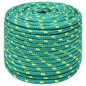 vidaXL Cuerda de barco polipropileno verde 14 mm 250 m