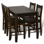 vidaXL Mesa de comedor y 4 sillas madera marrón vidaXL Mesa de comedor y 4 sillas madera marrón