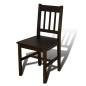 vidaXL Mesa de comedor y 4 sillas madera marrón vidaXL Mesa de comedor y 4 sillas madera marrón