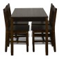 vidaXL Mesa de comedor y 4 sillas madera marrón vidaXL Mesa de comedor y 4 sillas madera marrón