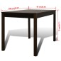 vidaXL Mesa de comedor y 4 sillas madera marrón vidaXL Mesa de comedor y 4 sillas madera marrón