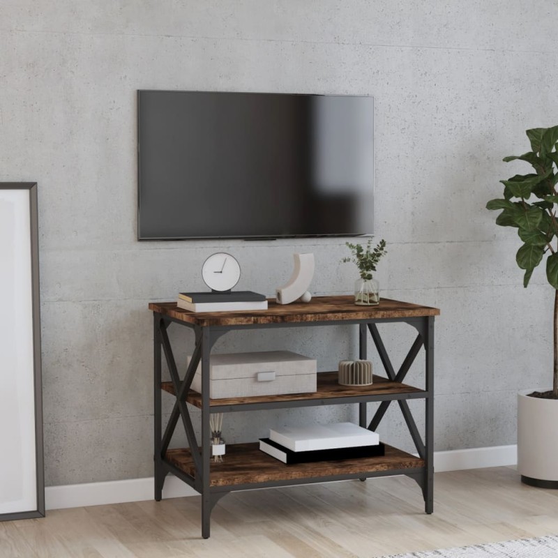 vidaXL Mueble para TV madera contrachapada roble ahumado 60x40x50 cm vidaXL Mueble para TV madera contrachapada roble ahumado 60x40x50 cm