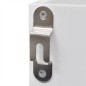 vidaXL Armario de pared estante expositor vidrio MDF blanco libros/DVD