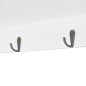 vidaXL Armario de pared estante expositor vidrio MDF blanco libros/DVD