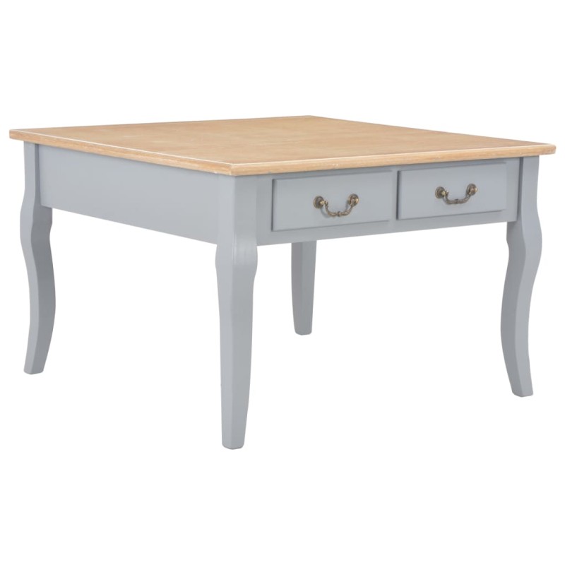 vidaXL Mesa de centro de madera gris 80x80x50 cm vidaXL Mesa de centro de madera gris 80x80x50 cm
