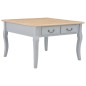 vidaXL Mesa de centro de madera gris 80x80x50 cm vidaXL Mesa de centro de madera gris 80x80x50 cm