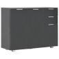 vidaXL Aparador negro brillante 107x35x80,5 cm