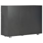 vidaXL Aparador negro brillante 107x35x80,5 cm
