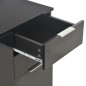 vidaXL Aparador negro brillante 107x35x80,5 cm