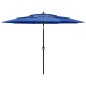 vidaXL Sombrilla de 3 niveles con poste de aluminio azul 3 m vidaXL Sombrilla de 3 niveles con poste de aluminio azul 3 m