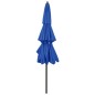 vidaXL Sombrilla de 3 niveles con poste de aluminio azul 3 m vidaXL Sombrilla de 3 niveles con poste de aluminio azul 3 m