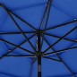 vidaXL Sombrilla de 3 niveles con poste de aluminio azul 3 m vidaXL Sombrilla de 3 niveles con poste de aluminio azul 3 m