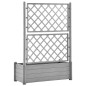 vidaXL Jardinera con enrejado PP gris piedra 100x43x142 cm vidaXL Jardinera con enrejado PP gris piedra 100x43x142 cm