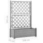 vidaXL Jardinera con enrejado PP gris piedra 100x43x142 cm vidaXL Jardinera con enrejado PP gris piedra 100x43x142 cm