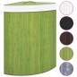 vidaXL Cesto para la ropa sucia de esquina bambú verde 60 L vidaXL Cesto para la ropa sucia de esquina bambú verde 60 L