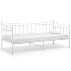vidaXL Estructura de sofá cama de metal blanco 90x200 cm