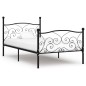 vidaXL Estructura de cama con somier metal negro 100x200 cm vidaXL Estructura de cama con somier metal negro 100x200 cm