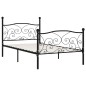 vidaXL Estructura de cama con somier metal negro 100x200 cm vidaXL Estructura de cama con somier metal negro 100x200 cm