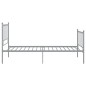vidaXL Estructura de cama de metal gris 90x200 cm