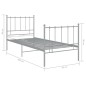 vidaXL Estructura de cama de metal gris 90x200 cm