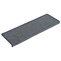 vidaXL Alfombras de peldaños de escalera 15uds morado y azul 65x21x4cm