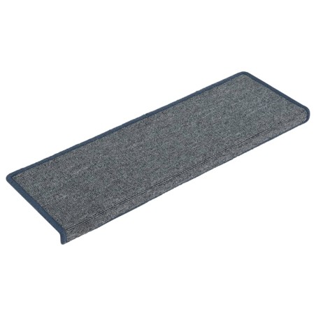 vidaXL Alfombras de peldaños de escalera 15uds morado y azul 65x21x4cm