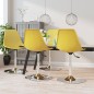 vidaXL Sillas de comedor giratorias 4 unidades PP amarillo vidaXL Sillas de comedor giratorias 4 unidades PP amarillo