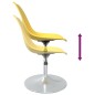 vidaXL Sillas de comedor giratorias 4 unidades PP amarillo vidaXL Sillas de comedor giratorias 4 unidades PP amarillo