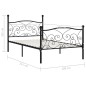 vidaXL Estructura de cama con somier metal negro 100x200 cm vidaXL Estructura de cama con somier metal negro 100x200 cm