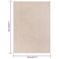 vidaXL Alfombra de pelo corto beige oscuro 120x170 cm