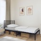 vidaXL Estructura de cama con cabecero metal negro 107x203 cm vidaXL Estructura de cama con cabecero metal negro 107x203 cm