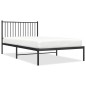 vidaXL Estructura de cama con cabecero metal negro 107x203 cm vidaXL Estructura de cama con cabecero metal negro 107x203 cm