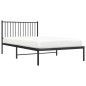 vidaXL Estructura de cama con cabecero metal negro 107x203 cm vidaXL Estructura de cama con cabecero metal negro 107x203 cm