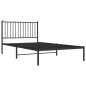 vidaXL Estructura de cama con cabecero metal negro 107x203 cm vidaXL Estructura de cama con cabecero metal negro 107x203 cm