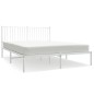 vidaXL Estructura de cama de metal con cabecero blanca 150x200 cm vidaXL Estructura de cama de metal con cabecero blanca 150x200 cm
